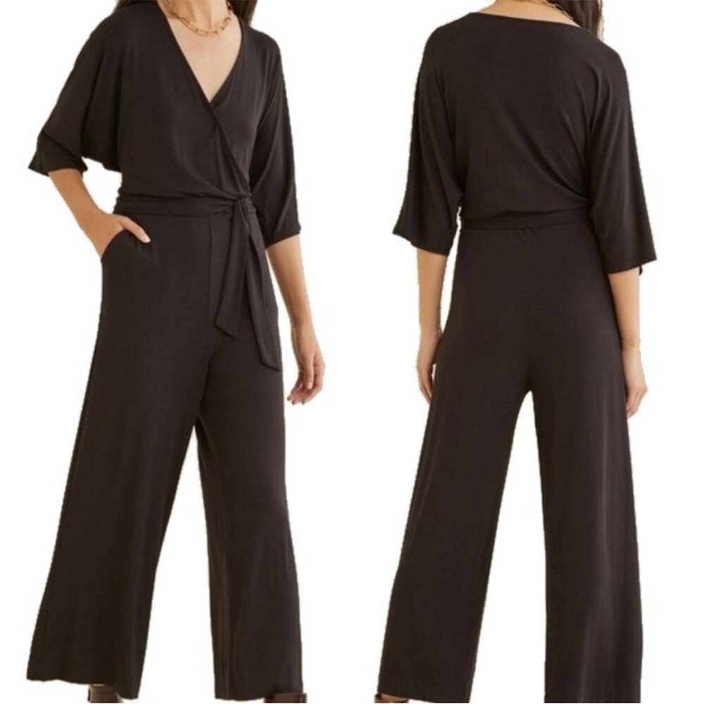 🎉HP🎉 NWOT Amour Vert Terra Black wide leg Jumpsuit XL